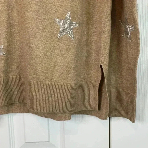 Knox Rose Women's V-Neck Pullover Sweater Tan Size S - Picture 5 of 9